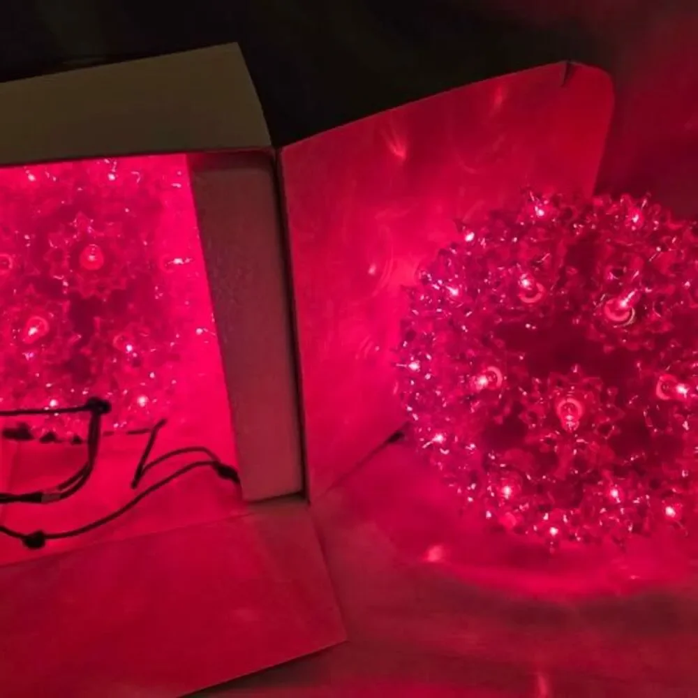 2 red 6in Starlight Spheres in like new condition